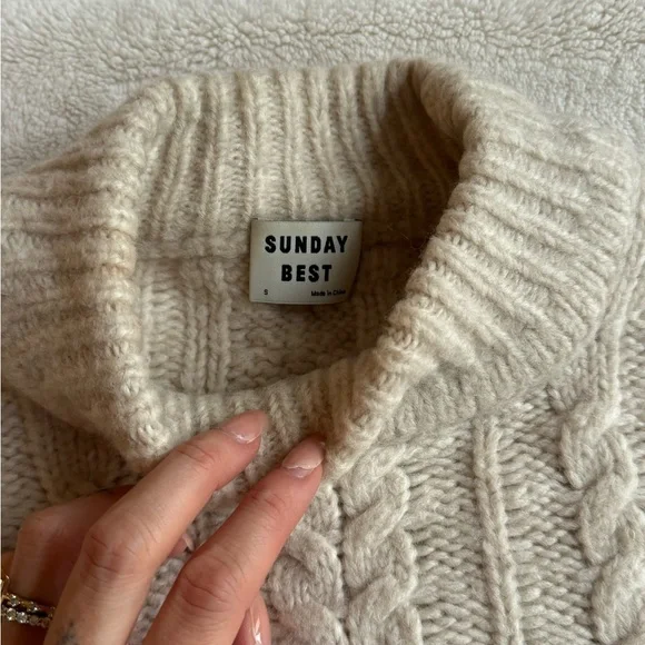 Sunday Best Cable Knit Sweater - Cream - Picture 2 of 2